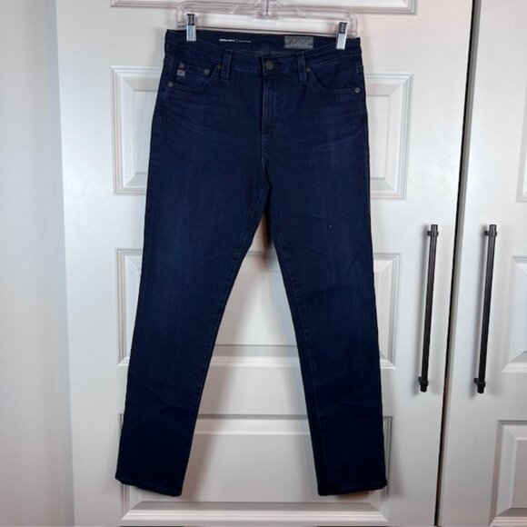 AG Prima Ankle Cigarette Leg Jeans Contour 360 Dark Wash Size 28 - Picture 2 of 9